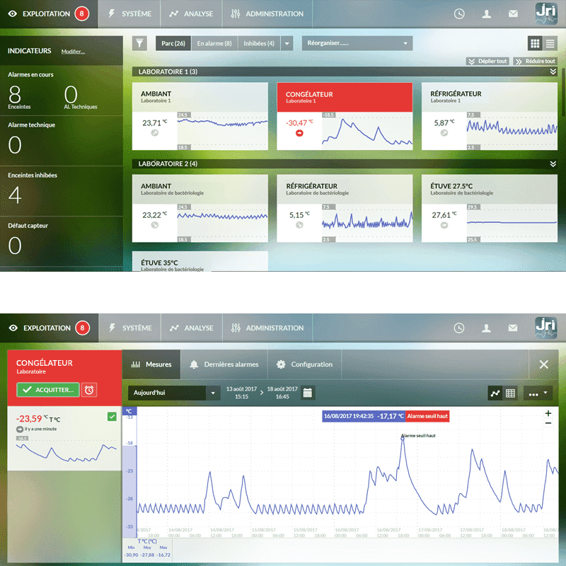 Afbeelding van MySirius dataregistratie- en monitoring software in de cloud